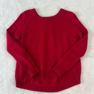 360 Cashmere Rich Red Crew Neck Sweater